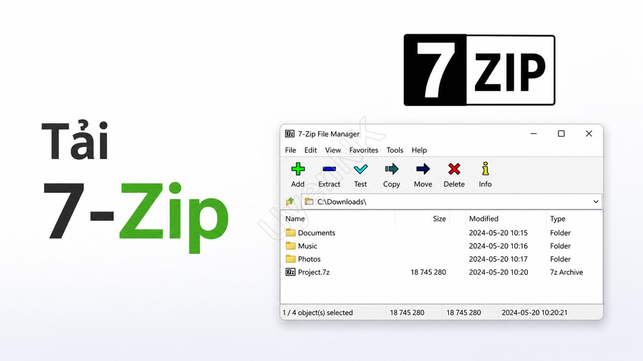 Tải 7-Zip – Phần Mềm Nén, Giải Nén Và Check CRC SHA MD5 1 Tải 7-Zip – Phần Mềm Nén, Giải Nén Và Check Mã CRC SHA MD5