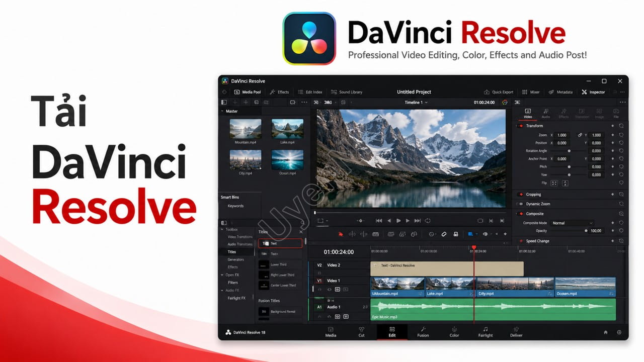 Tải DaVinci Resolve - Phần Mềm Chỉnh Sửa Video Chuyên Nghiệp 1 Tải DaVinci Resolve - Phần Mềm Chỉnh Sửa Video Chuyên Nghiệp