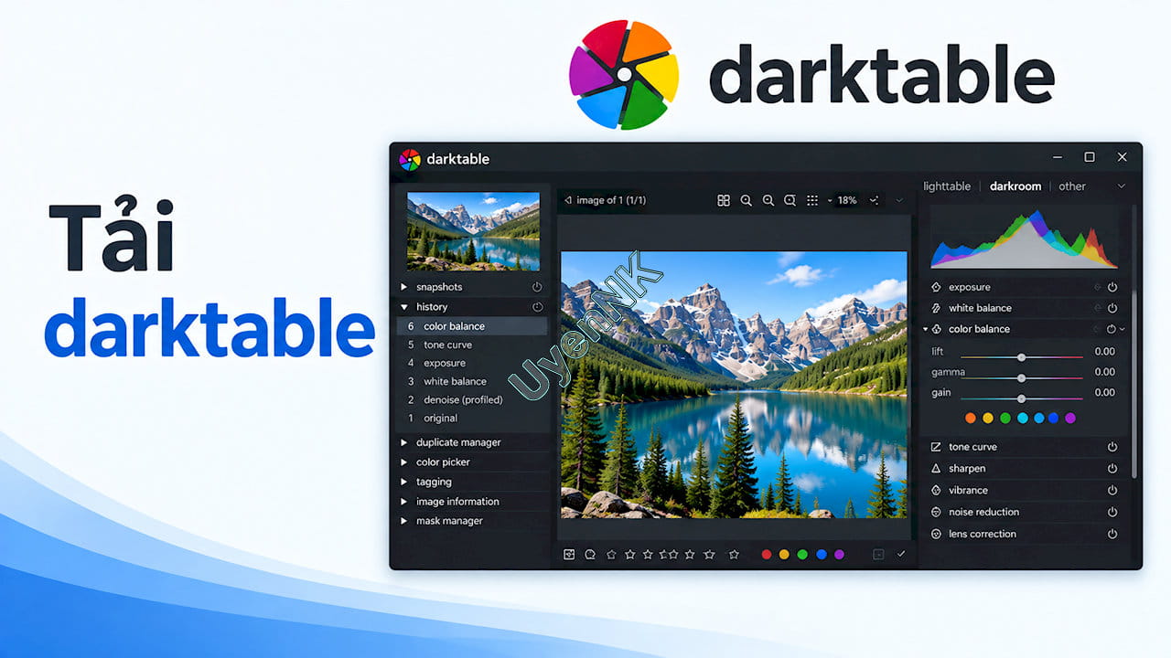 Tải darktable – Phần Mềm Chỉnh Sửa Ảnh RAW