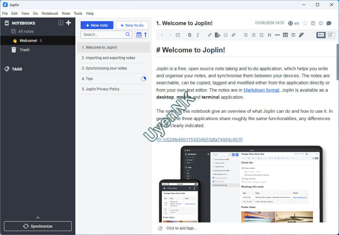 Tải Joplin – Phần Mềm Ghi Chú Thay Thế OneNote 5 Tải Joplin – Phần Mềm Ghi Chú Thay Thế OneNote